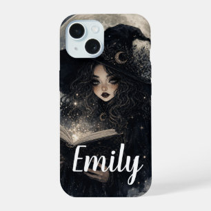 Gothic-Hexen-Natur-Vollmond-Design iPhone 15 Hülle