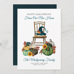 Gothic Hexenkürbis Halloween Neue Zuhause Moving Ankündigung