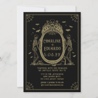 Gothic Hochzeit Gold Skelett Hochzeits-