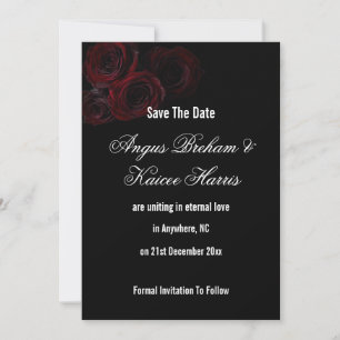 Gothic Hochzeit Termin Karte Dunkle Romantik