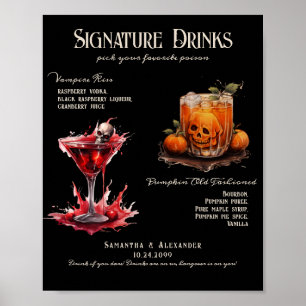 Gothic Hochzeits Whimsigoth 2 Signature-Drinks Sch Poster