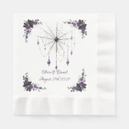 Gothic Hochzeitsservietten Florale dunkle Romantik Serviette