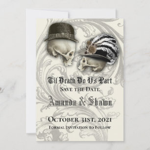 Gothic Hochzeitstermin-Karte Save The Date