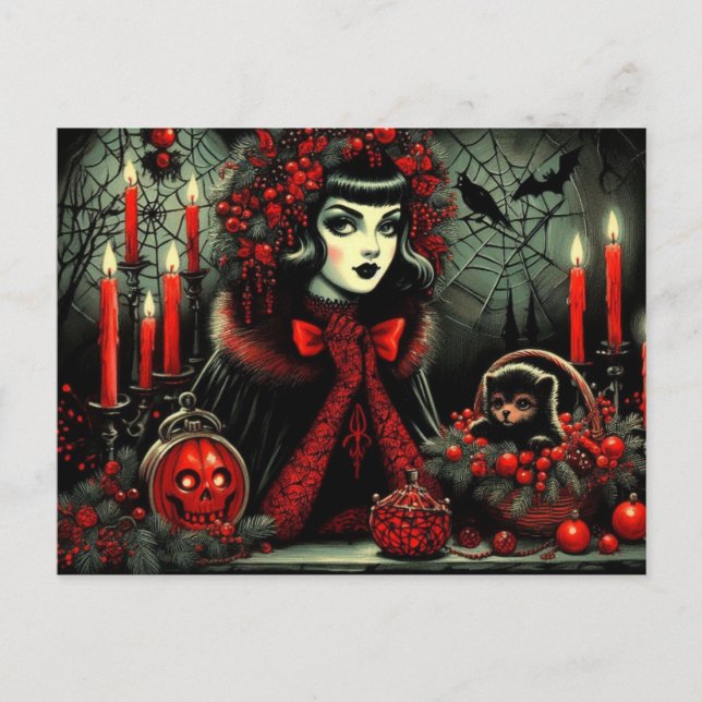 Gothic Holiday Greetings Postkarte (Vorderseite)