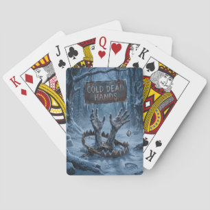 Gothic-Horror-Illustration gefrorener Hände Spielkarten