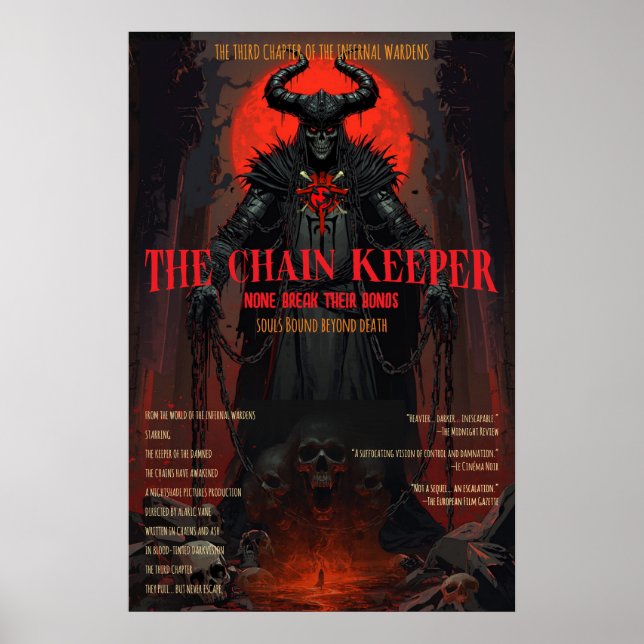 Gothic-Horror-Kettenbewahrer Dark Fantasy Wand Poster (Vorne)
