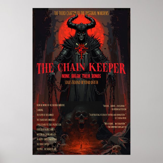Gothic-Horror-Kettenbewahrer Dark Fantasy Wand Poster (Vorne)