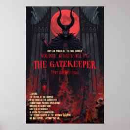 Gothic-Horror-Plakat Der Torwächter Wandkunst Poster