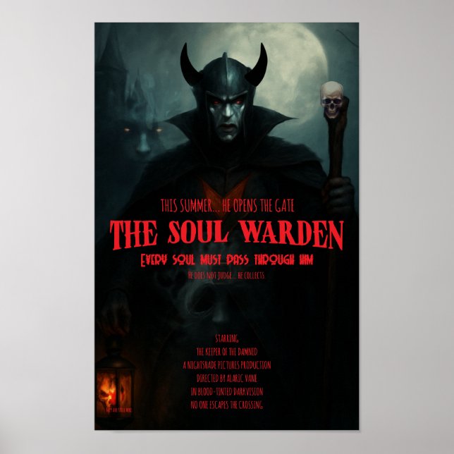 Gothic Horror Plakat Seelenwächter Wandkunst Poste (Vorne)