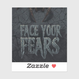 Gothic Horror Spider - Creepy Face Your Feest Aufkleber