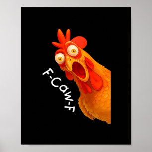 Gothic Humor Lustiger F-Caw-F-Krähe Poster