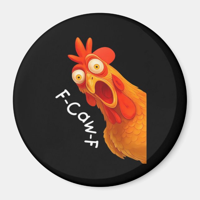 Gothic Humor Lustiger F-Caw-F Rabe Magnet (Vorne)