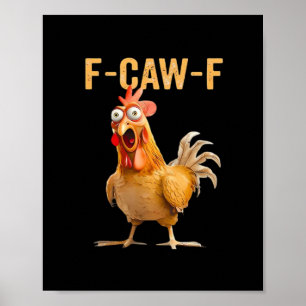 Gothic Humorvoller Humor Krähe F-Caw-F Poster