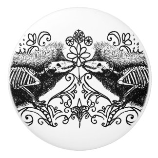 Gothic-Igel-Anatomie-Keramik-Knauf Keramikknauf