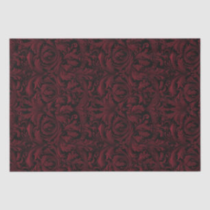 Gothic Jacquard Wirbel Decoupage - Mittelrot Seidenpapier