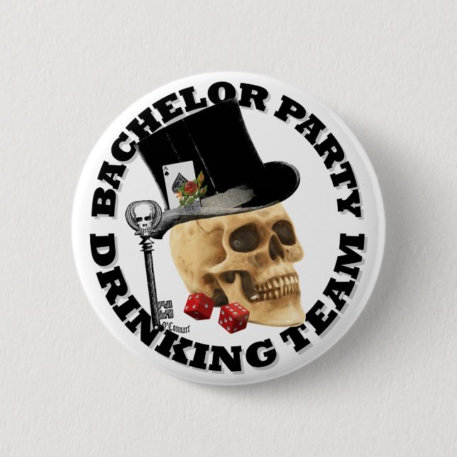 Gothic Junggesellenabschied Trinkteam Button (Vorderseite)