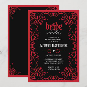 Gothic-Junggesellinnen-Abschiedsparty Einladung