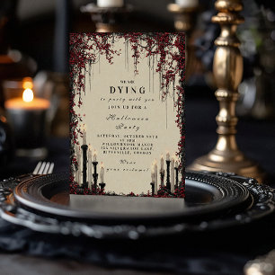 Gothic-Kerzenlicht-Halloween-Soirée Einladung