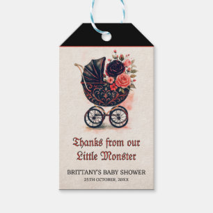 Gothic Kinderwagen Halloween Baby Shower Geschenkanhänger