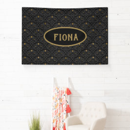 Gothic Kinderzimmer Black Rose Damask Personalisie Banner
