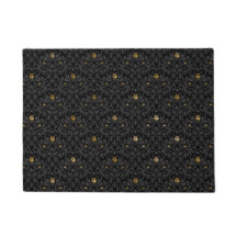 Gothic Kinderzimmer Black Rose Damask Rug Mat