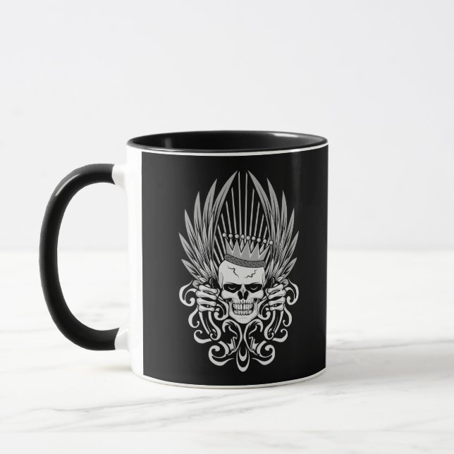 Gothic King Skull Tasse (Links)