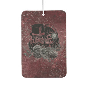 Gothic Kissing Skulls Couple und Blut rot ewigen Autolufterfrischer