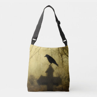 Gothic Krähe Silhouette Tragetaschen Mit Langen Trägern