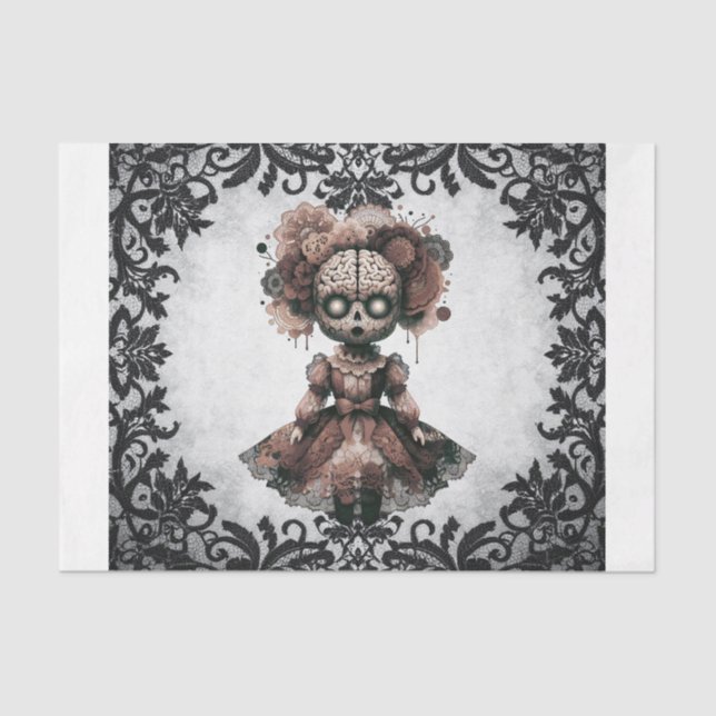 Gothic Lace Doll Seidenpapier (Vorderseite)