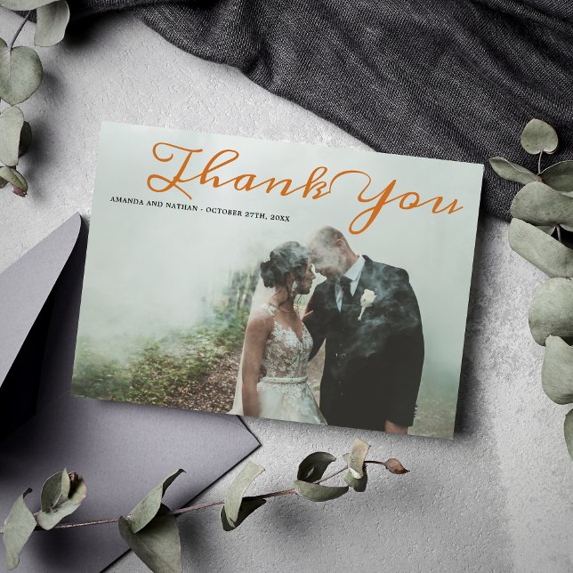 Gothic Lace Halloween Orange Black Danke-Card Dankeskarte (Von Creator hochgeladen)