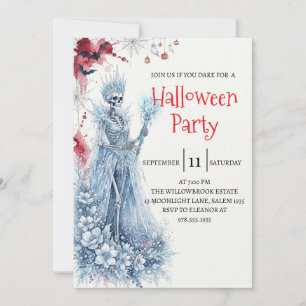 Gothic-Lady-Skeleton-Halloween-Party-Einladung Einladung