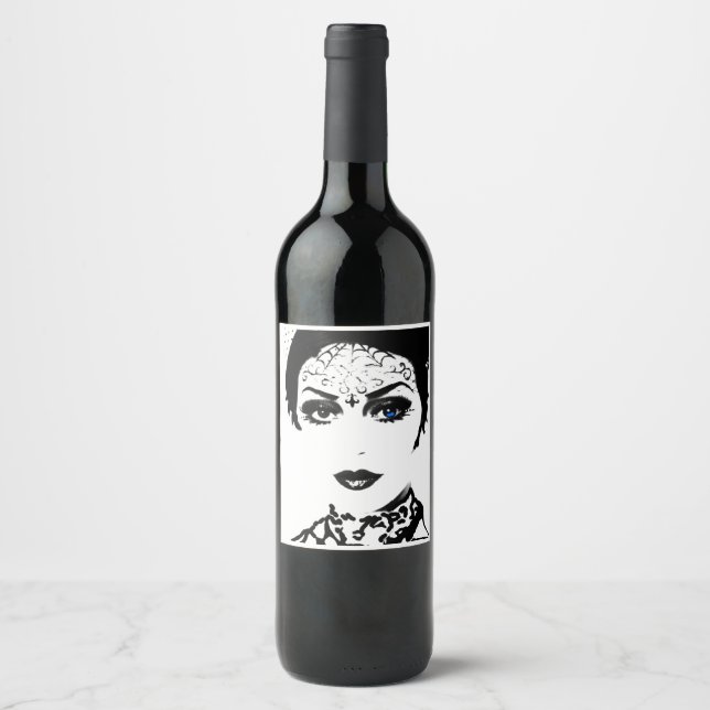 Gothic Lady Wine Weinetikett (Vorderseite)