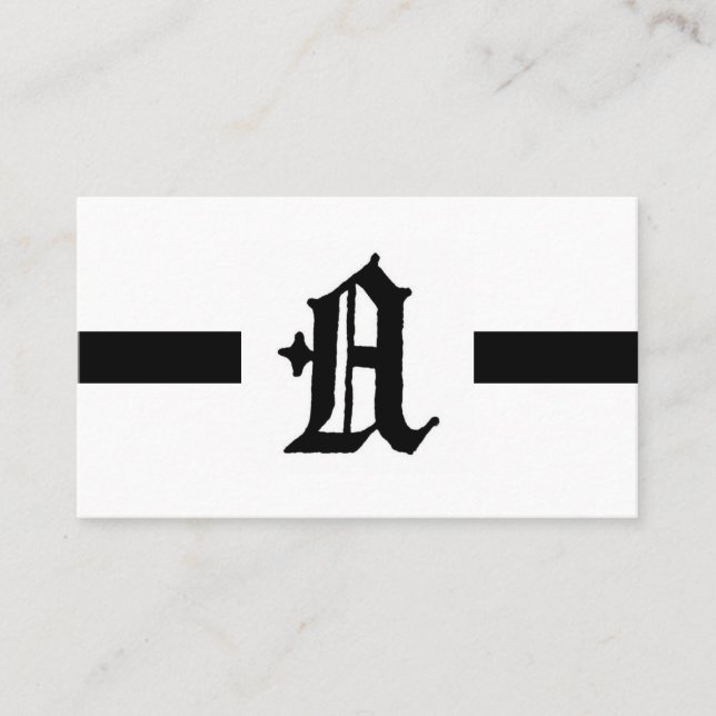 Gothic Letter "A" Klassisches Englisch Visitenkarte (Vorderseite)