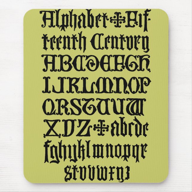 Gothic-Lettern-Mauspad Mousepad (Vorne)