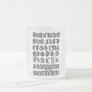 Gothic-Lettern-Tasse Mattglastasse