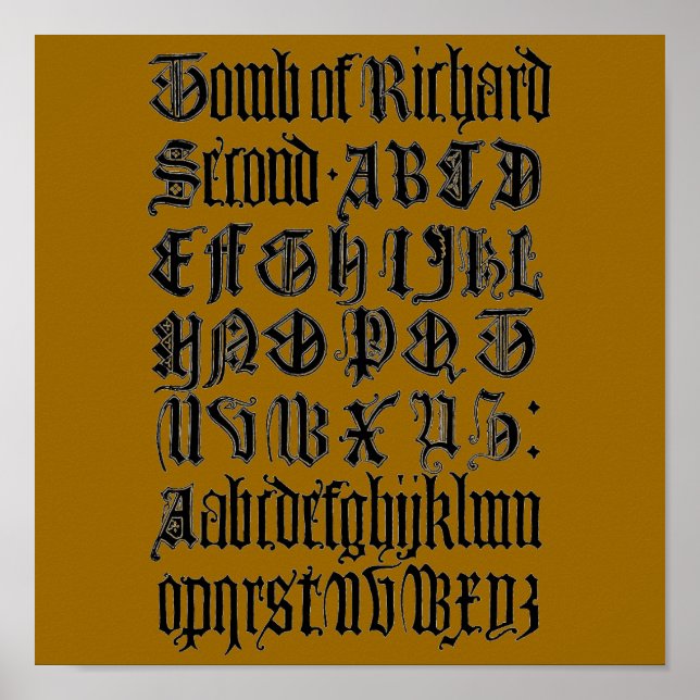 Gothic Letters Poster (Vorne)
