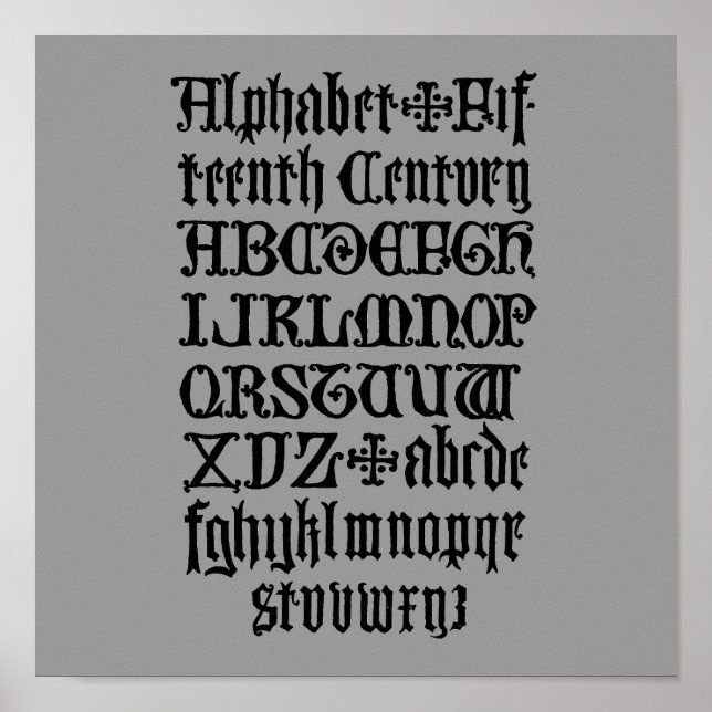 Gothic Letters Poster (Vorne)
