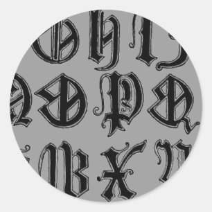 Gothic Letters Sticker