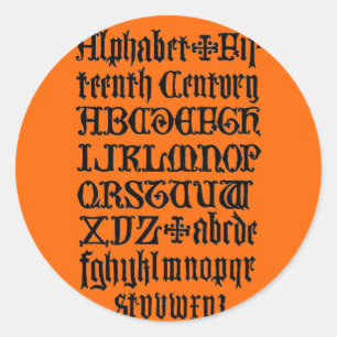 Gothic Letters Sticker