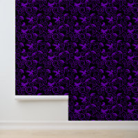 Gothic Lila Black Jacquard Raven Viktorianisch