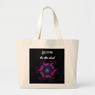 Gothic Lila-Blüten-Dunkle Florale Botanik  Jumbo Stoffbeutel