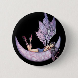 Gothic Lila Feen-Button-Pin von Molly Harrison Button