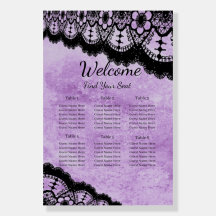 Gothic Lila Grunge Black Lace Seating Chart