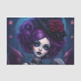 Gothic Lila Hair Beauty Decoupage Seidenpapier