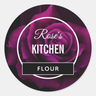 Gothic Lila Rose Kitchen Stickers