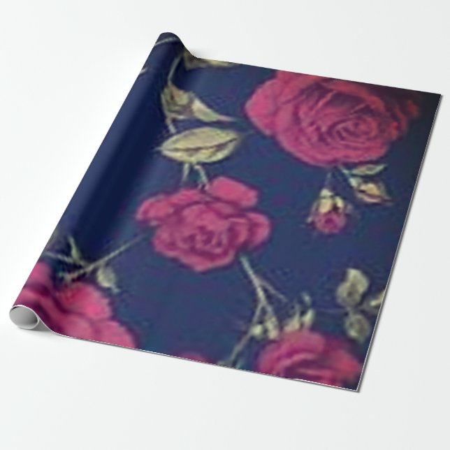 Gothic Lila Rose Tissue Paper Geschenkpapier (Ungerollt)