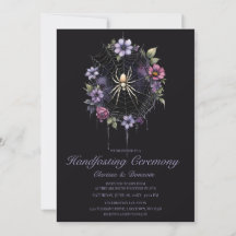 Gothic Lila Spinne Blumennetz Handfasting