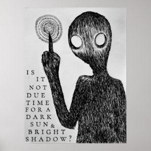 Gothic Line Art Original Design Dark Shadows Poster
