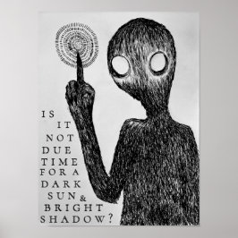 Gothic Line Art Original Design Dunkle Schatten  Poster
