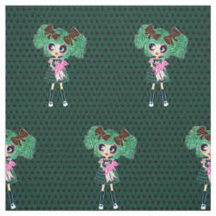 Gothic Lolita Kind smarald und schwarz Stoff